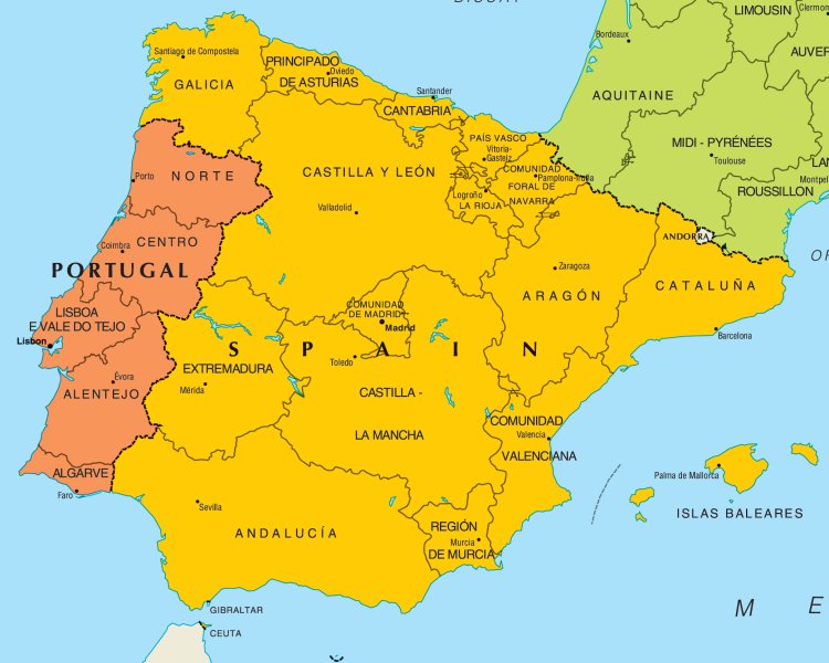 Bản đồ đất nước Bồ Đào Nha (Portugal), lịch sử & vị trí địa lý năm 2023