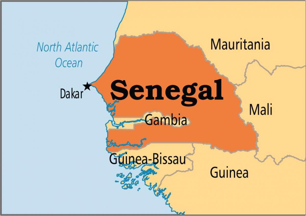 Bản đồ nước Sénégal (Senegal Map) khổ lớn năm 2023