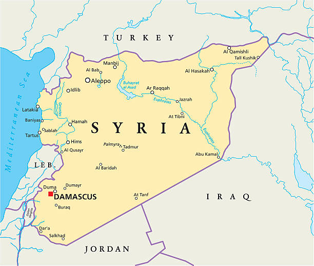Bản đồ nước Ả Rập Syria (Ả Rập Syria Map) khổ lớn năm 2023