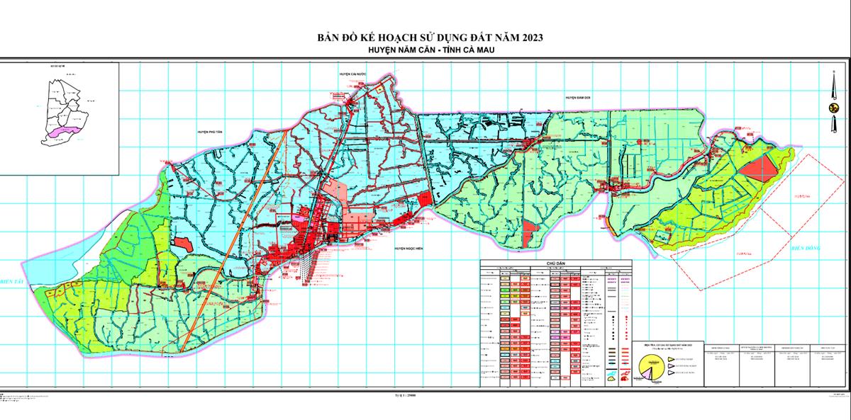TẢI Bản đồ quy hoạch sử dụng đất Huyện Năm Căn đến năm 2030