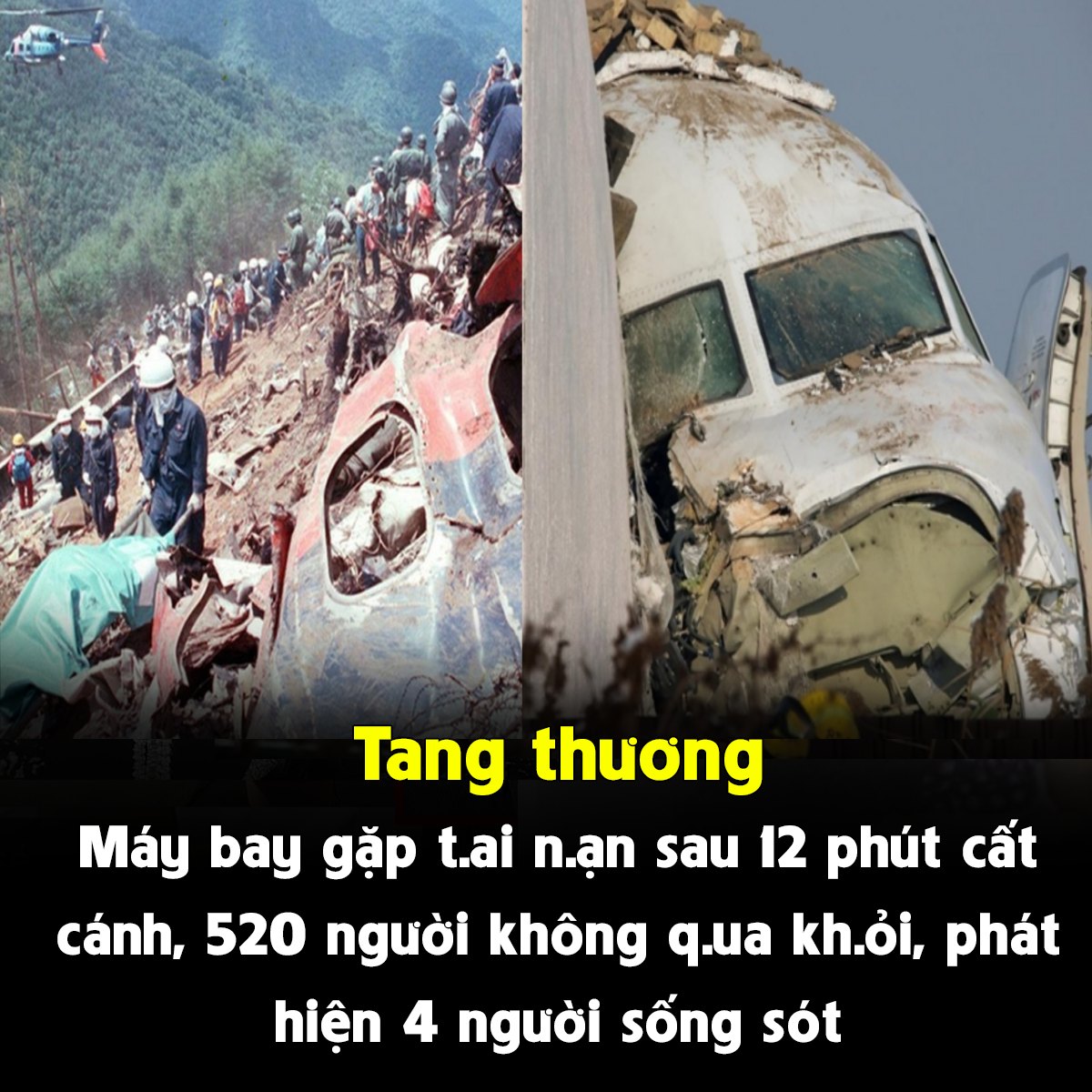 Tang thương: Máy bay gặp t.ai nạn sau 12 phút cất cánh, 520 người không qua khỏi, phát hiện 4 người sống sót