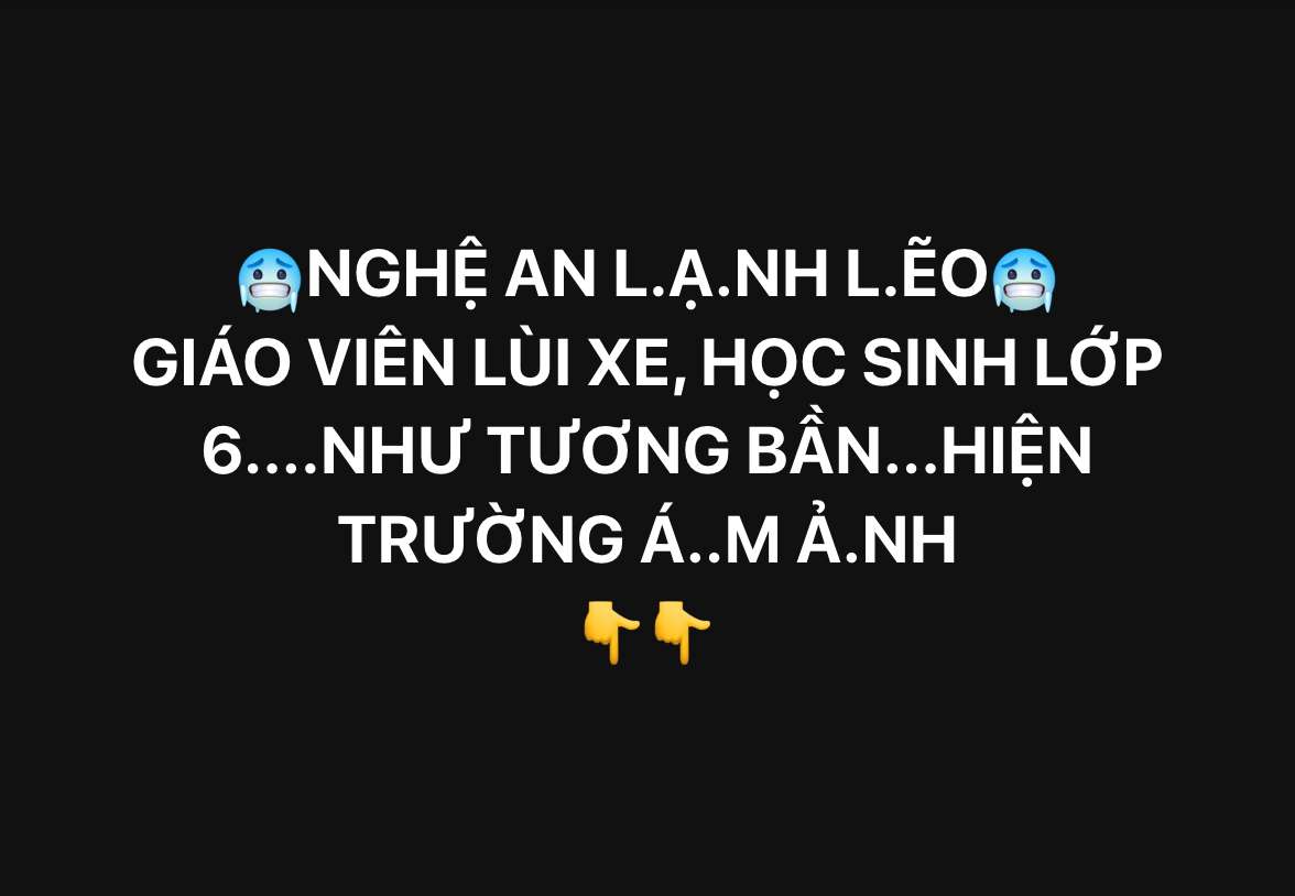NGHỆ AN: NGAY LÚC NÀY! VÔ CÙNG LẠNH LẼO