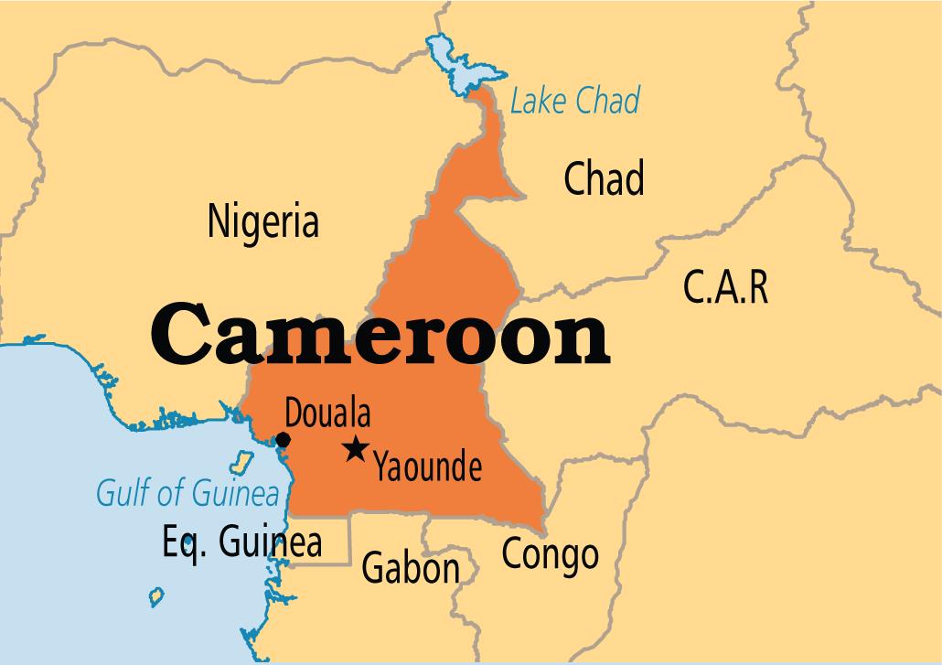 Bản đồ nước Cameroon (Cameroon Map) khổ lớn năm 2023