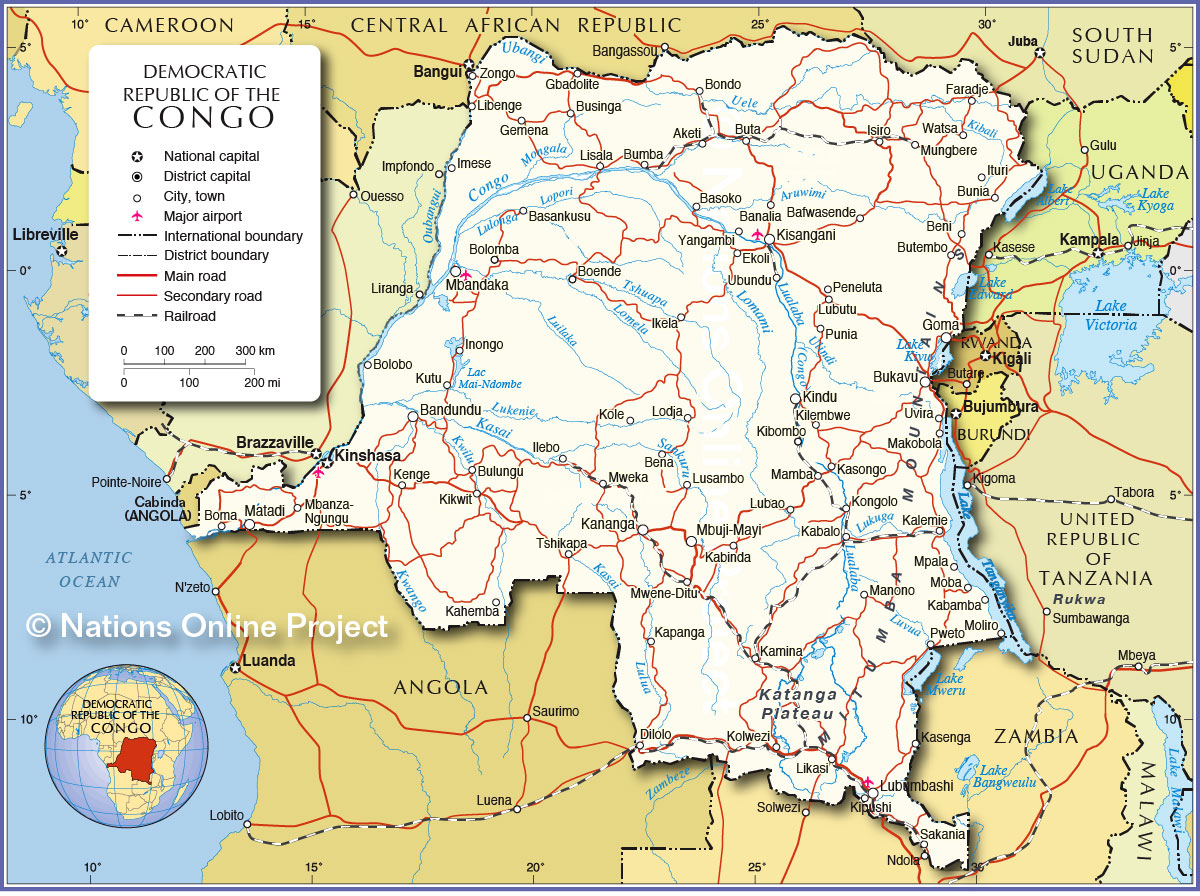 Bản đồ nước Congo (Congo Map) khổ lớn năm 2023