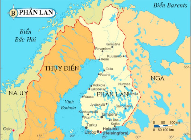 Bản đồ đất nước phần Lan (Finland), lịch sử & vị trí địa lý 2023