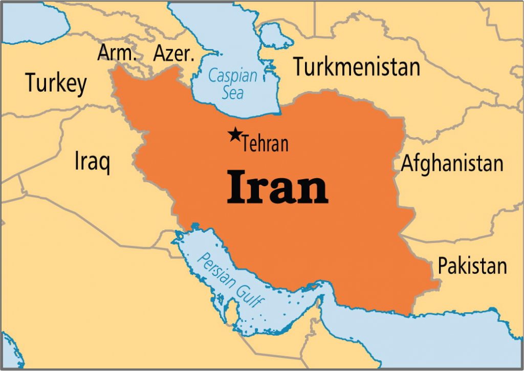 Bản đồ nước Iran (Iran Map) khổ lớn năm 2023
