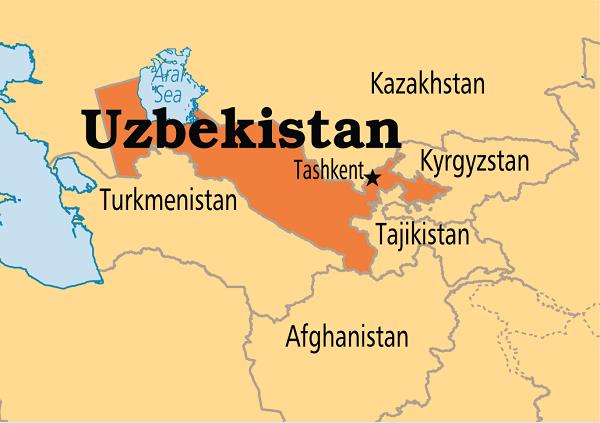 Bản đồ nước Uzbekistan (Uzbekistan Map) khổ lớn năm 2023