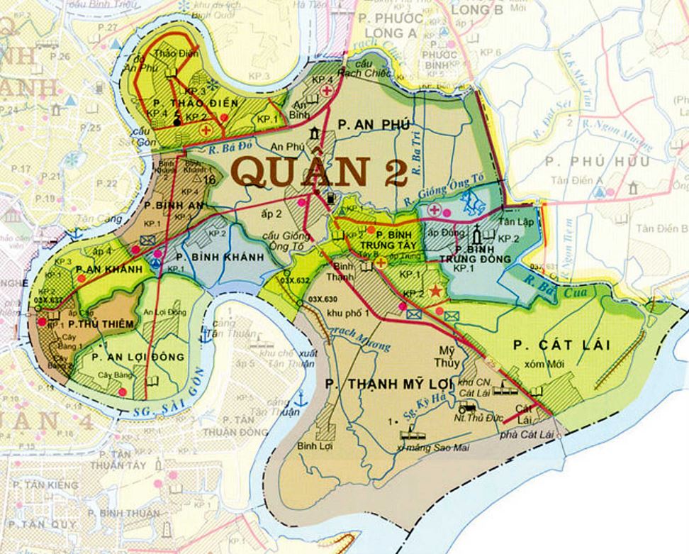Bản đồ Hành chính Quận 2 TPHCM & Thông tin quy hoạch 2023