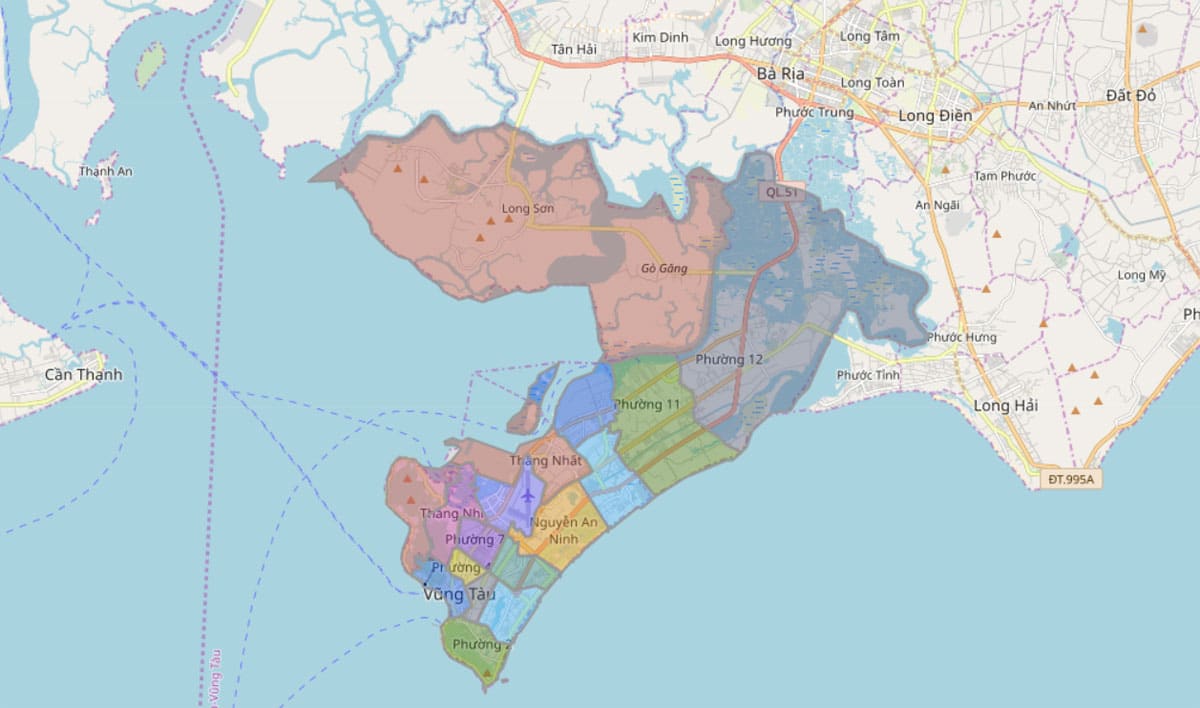 TẢI Bản đồ hành chính Thành phố Vũng Tàu khổ lớn phóng to 2023