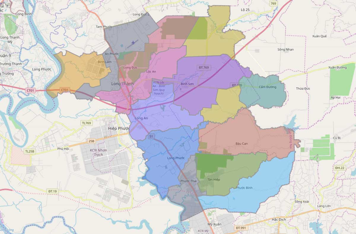 TẢI Bản đồ Huyện Long Thành Khổ Lớn Mới Nhất 2023