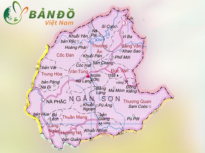 TẢI Bản đồ hành chính Huyện Ngân Sơn, tỉnh Bắc Kạn khổ lớn 2023