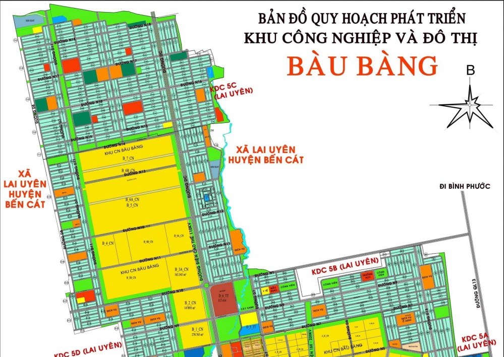 Bản đồ quy hoạch Khu công Nghiệp Bàu Bàng năm 2023