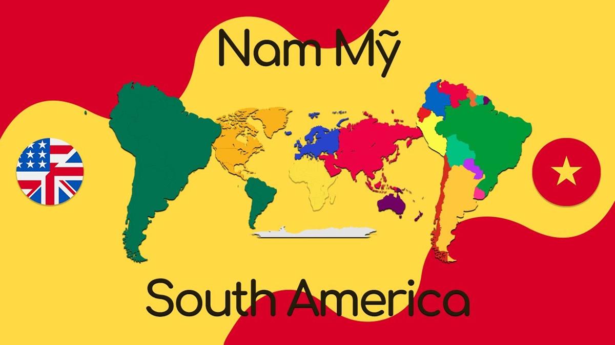 Bản đồ Châu Nam Mỹ (South America Map) khổ lớn năm 2023