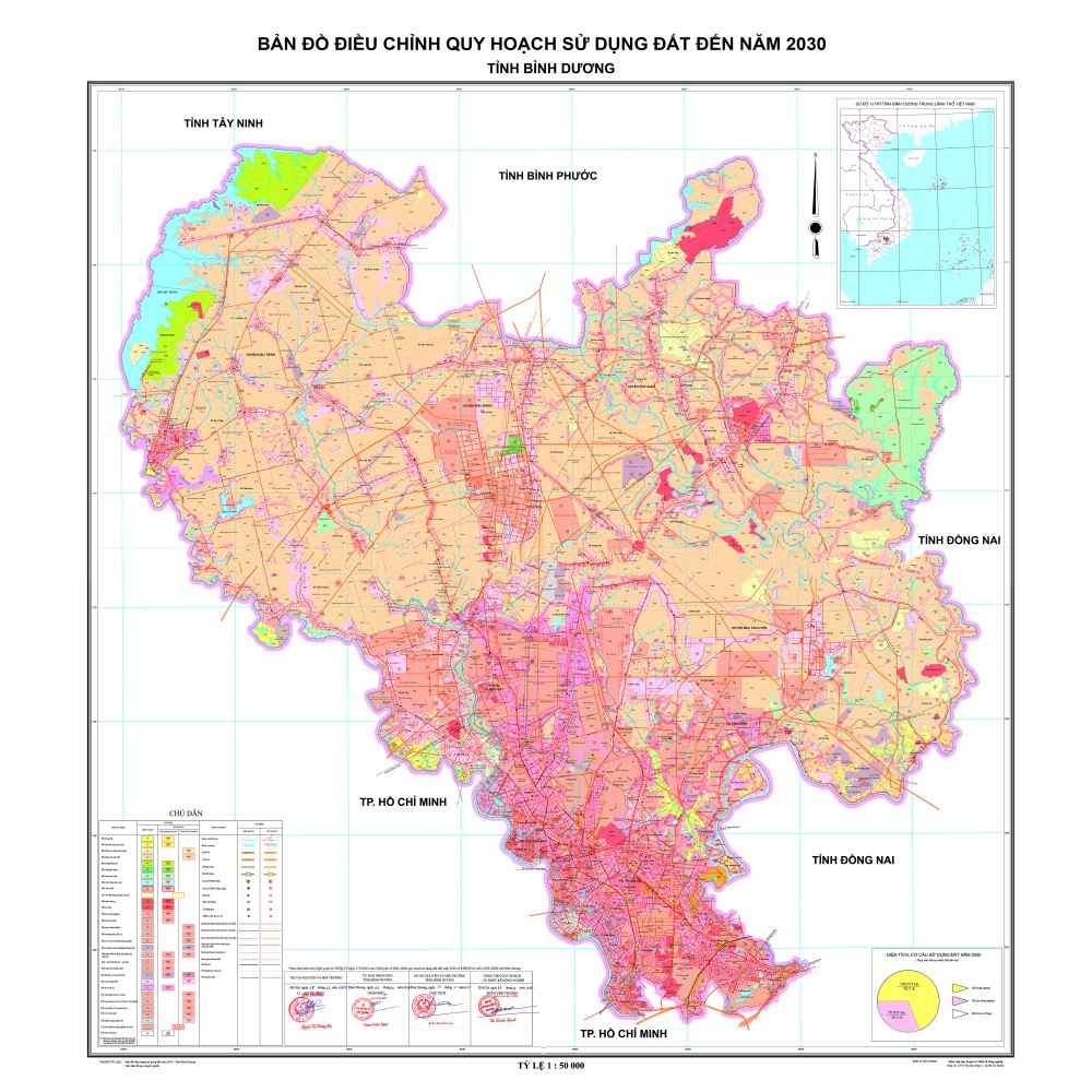 TẢI Bản đồ quy hoạch sử dụng đất tỉnh Bình Dương đến năm 2030