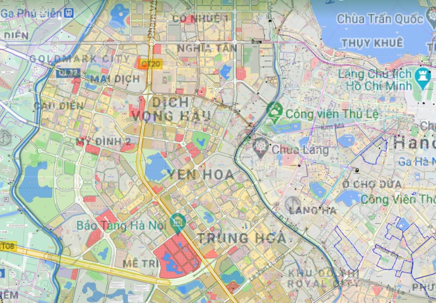 TẢI Bản đồ quy hoạch sử dụng đất Quận Cầu Giấy đến năm 2030