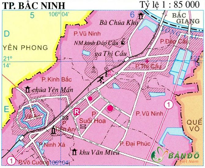 TẢI Bản đồ hành chính Thành phố Bắc Ninh Khổ lớn 2023