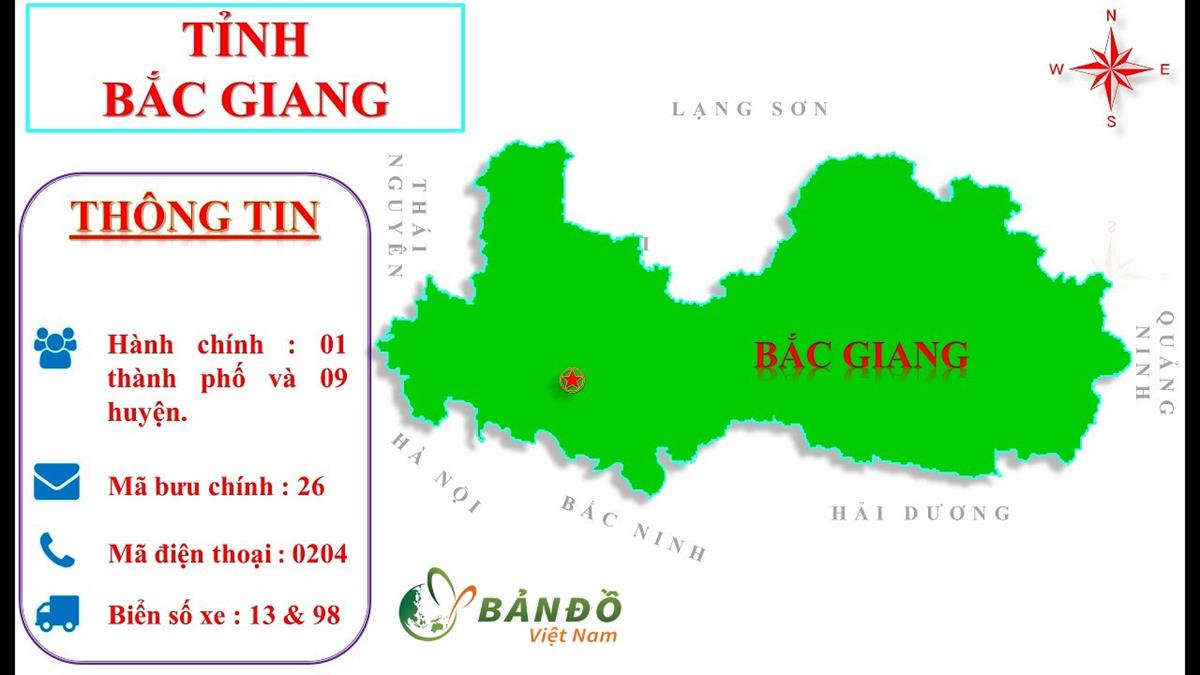 TẢI Bản đồ Hành chính tỉnh Bắc Giang Khổ Lớn Phóng To 2023