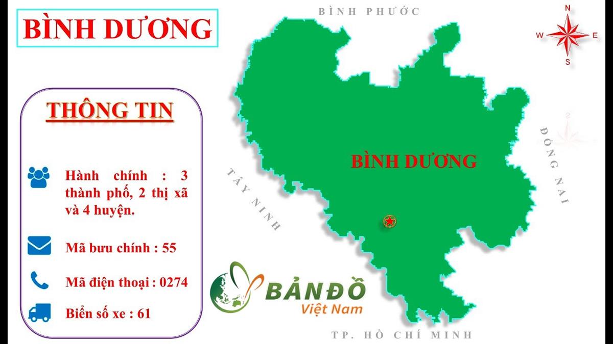 TẢI Bản đồ Hành chính tỉnh Bình Dương Khổ Lớn Mới nhất 2024