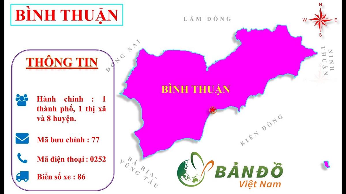 TẢI Bản đồ Hành chính tỉnh Bình Thuận Khổ Lớn Mới Nhất 2023