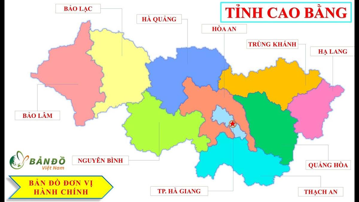 TẢI Bản đồ Hành chính tỉnh Cao Bằng Khổ Lớn năm 2023