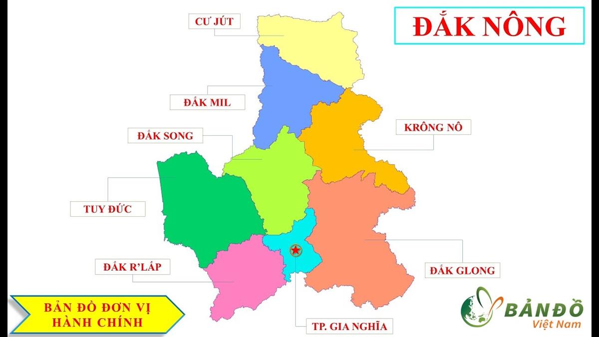 TẢI Bản đồ Hành chính Tỉnh Đắk Nông Khổ Lớn Mới Nhất 2023