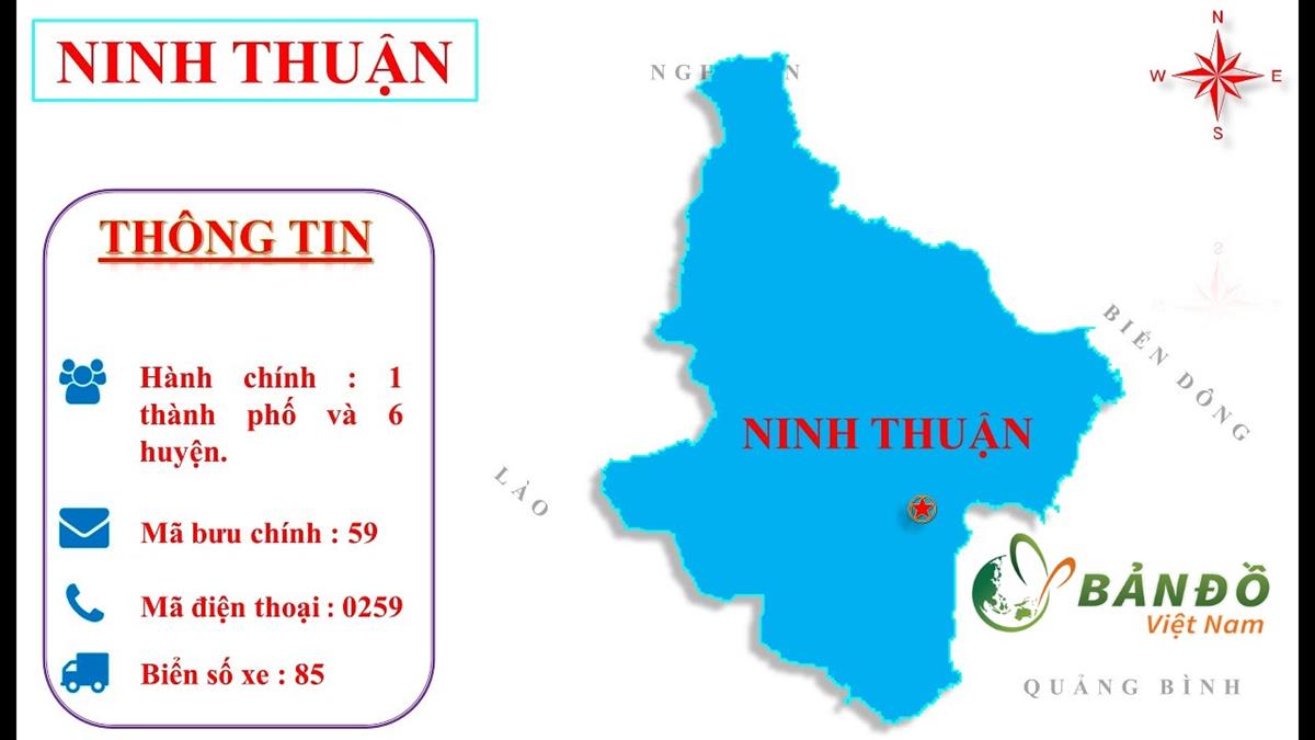Bản đồ Hành chính tỉnh Ninh Thuận năm 2023