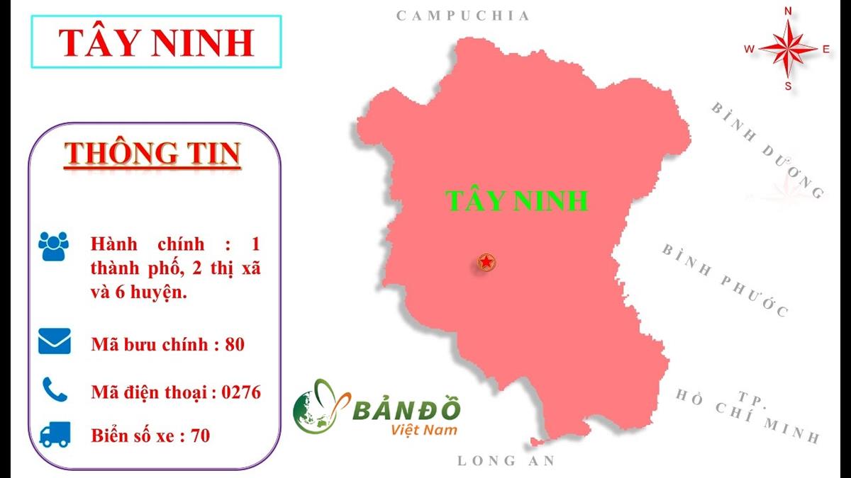 TẢI Bản đồ Hành chính tỉnh Tây Ninh Khổ Lớn Mới Nhất 2023
