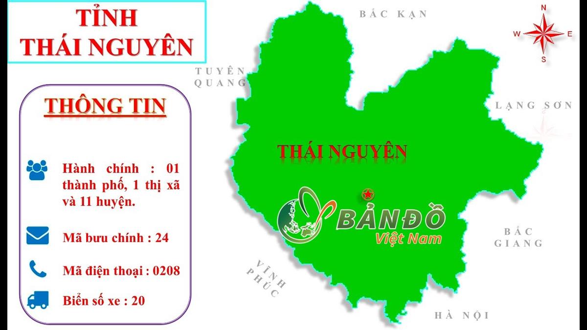 TẢI Bản đồ Hành chính tỉnh Thái Nguyên Khổ Lớn 2023