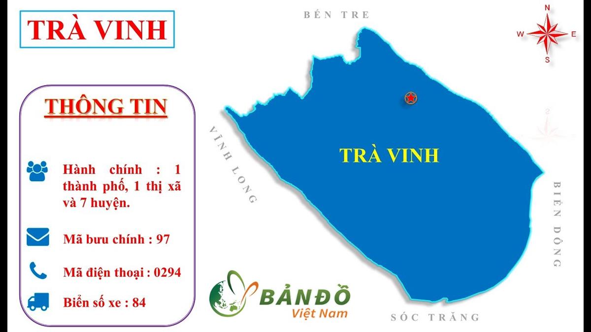 TẢI Bản đồ Hành chính tỉnh Trà Vinh Khổ Lớn Mới Nhất 2023