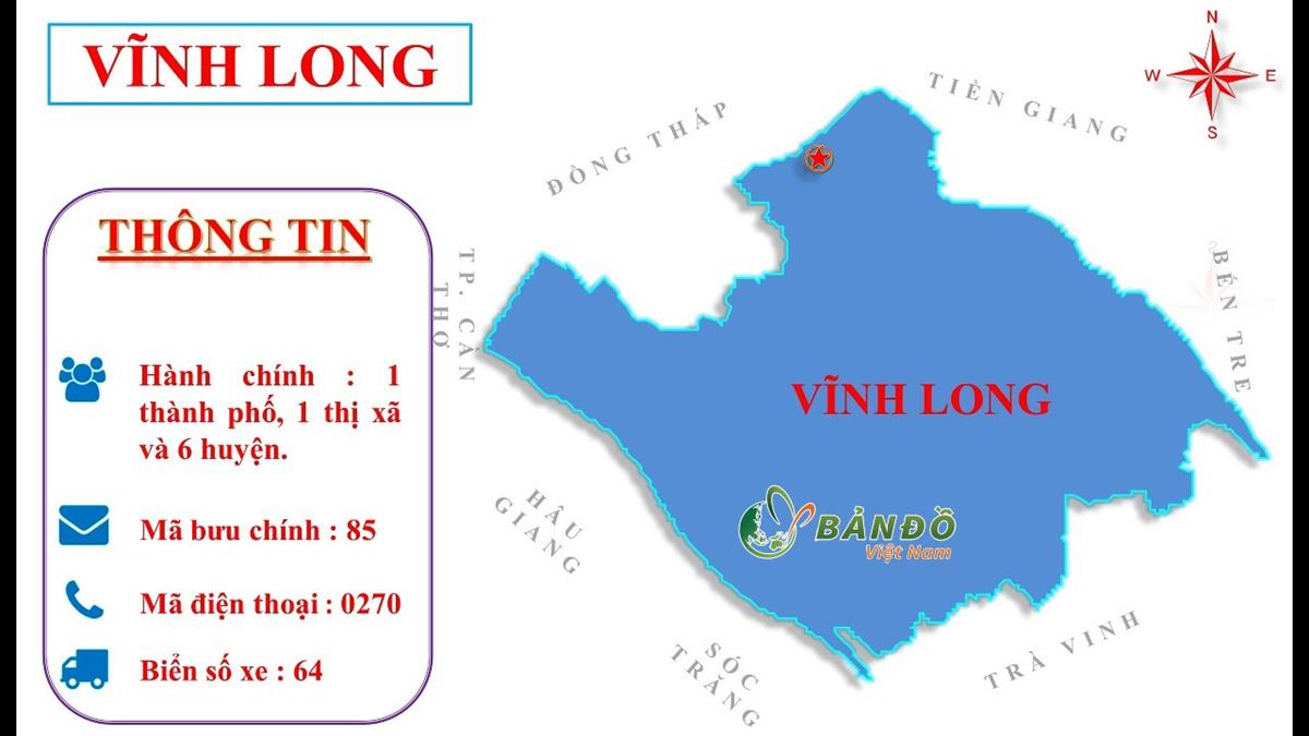 TẢI Bản đồ Hành chính tỉnh Vĩnh Long Khổ Lớn 2023