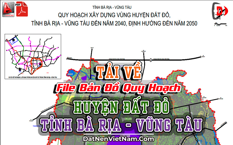 TẢI Bản đồ quy hoạch sử dụng đất huyện Đất Đỏ đến năm 2030