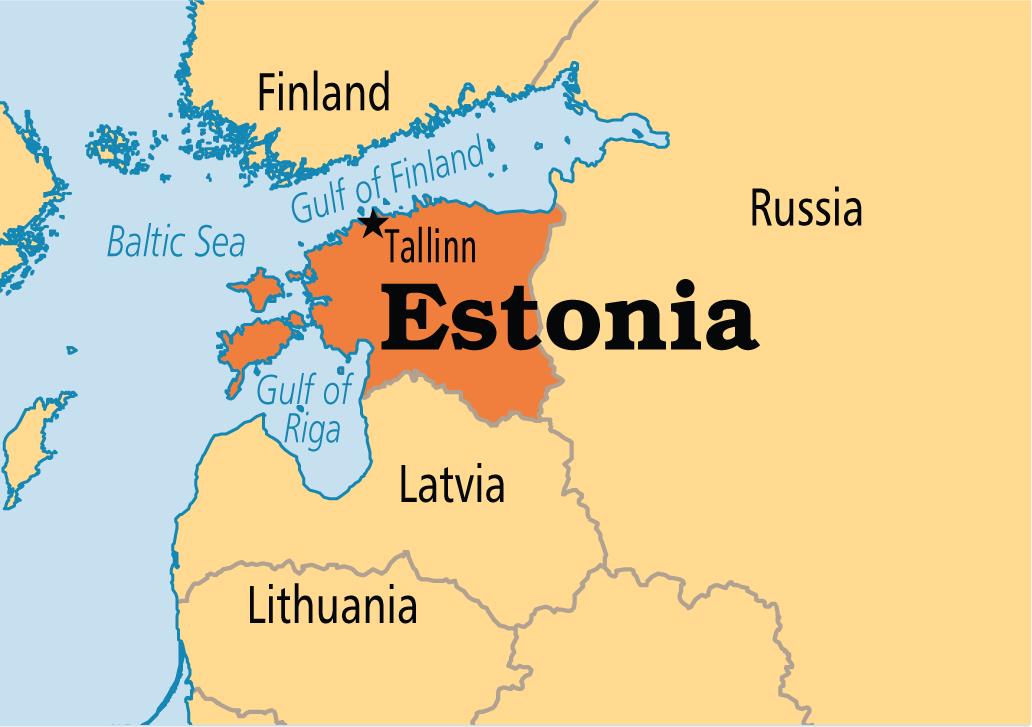 Bản đồ nước Estonia (Estonia Map) khổ lớn năm 2023