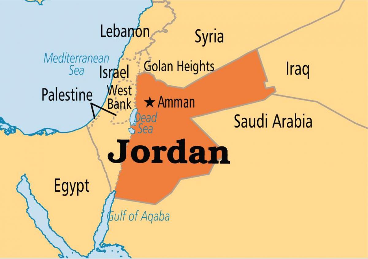 Bản đồ nước Hashemite Jordan (Hashemite Jordan Map) khổ lớn năm 2023