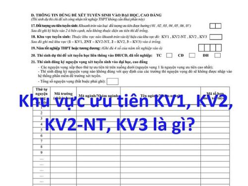 Khu vực ưu tiên 1 2 3 là gì? Đối tượng ưu tiên là gì?