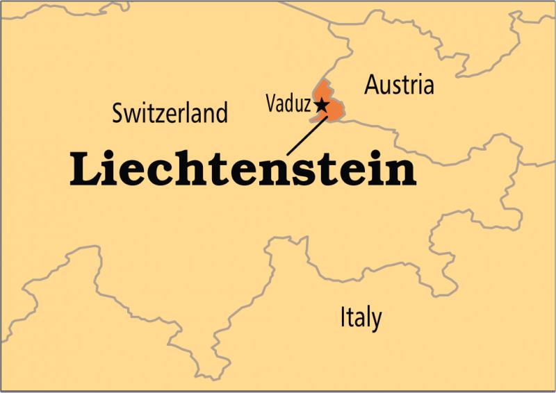 Bản đồ nước Liechtenstein (Liechtenstein Map) khổ lớn năm 2023