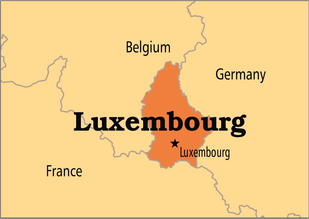 Bản đồ nước Luxembourg (Luxembourg Map) khổ lớn năm 2023