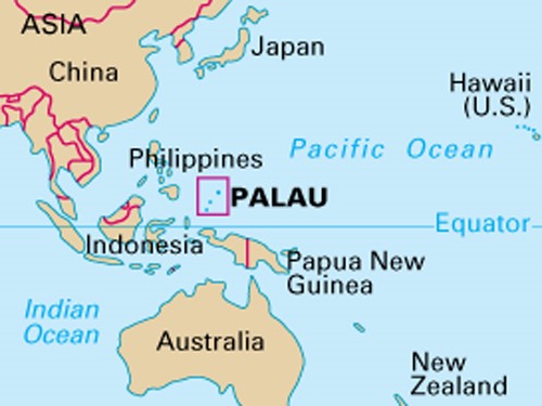 Bản đồ nước Palau (Palau Map) khổ lớn năm 2023