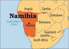 Bản đồ nước Namibia (Namibia Map) khổ lớn năm 2023
