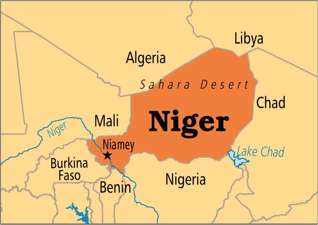 Bản đồ nước Niger (Niger Map) khổ lớn năm 2023