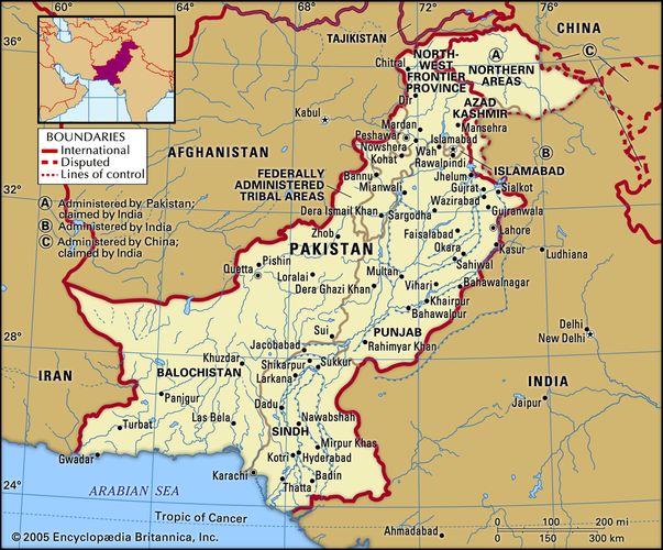 Bản đồ nước Pakistan (Pakistan Map) khổ lớn năm 2023