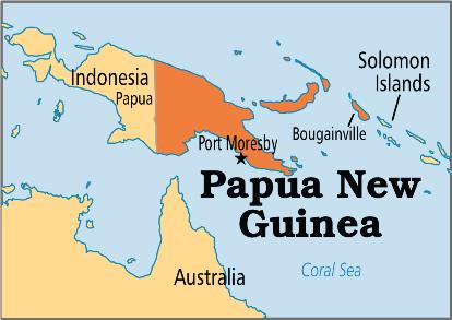 Bản đồ nước Papua New Guinea (Papua New Guinea Map) khổ lớn năm 2023