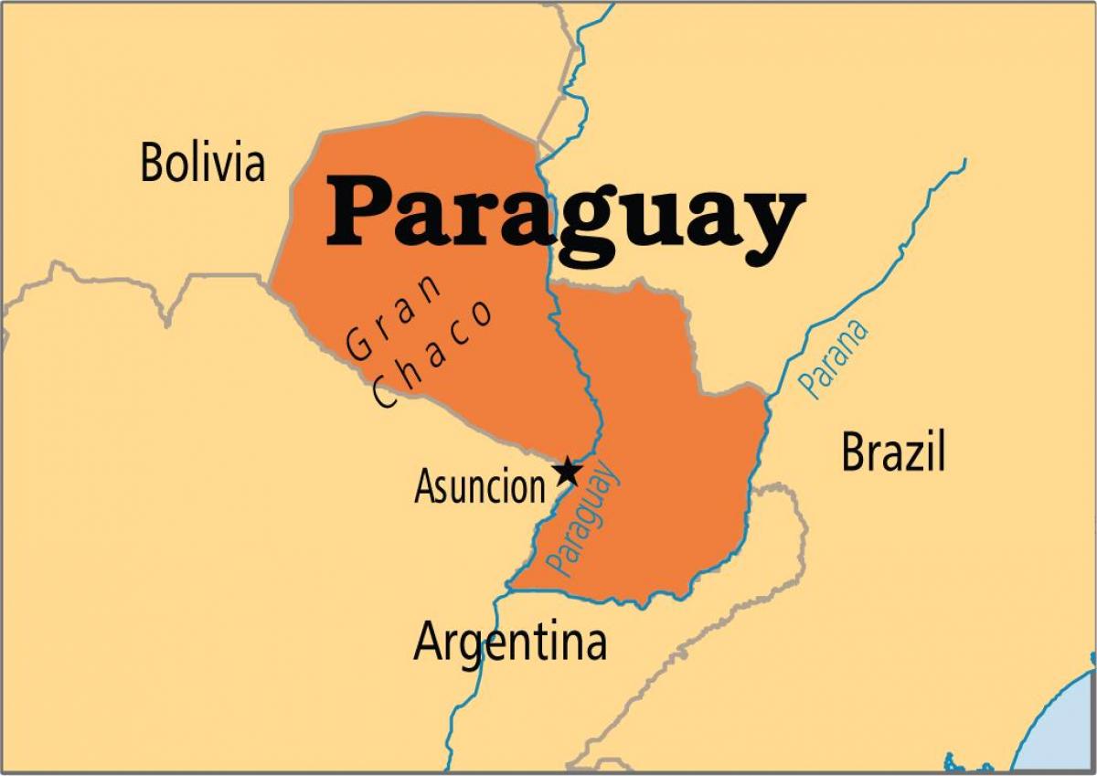 Bản đồ nước Paraguay (Paraguay Map) khổ lớn năm 2023