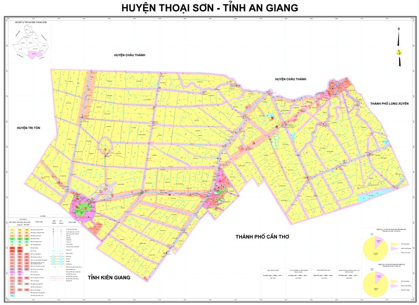 Bản đồ quy hoạch sử dụng Huyện Thoại Sơn, tỉnh An Giang khổ lớn năm 2023