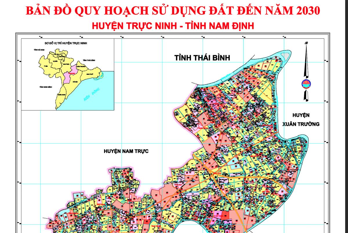 TẢI Bản đồ quy hoạch sử dụng đất Huyện Nam Trực đến năm 2030