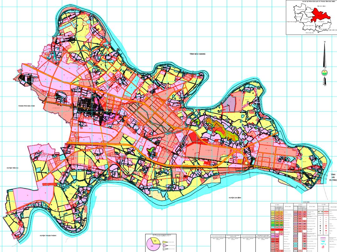 TẢI Bản đồ quy hoạch sử dụng đất Huyện Quế Võ đến năm 2030