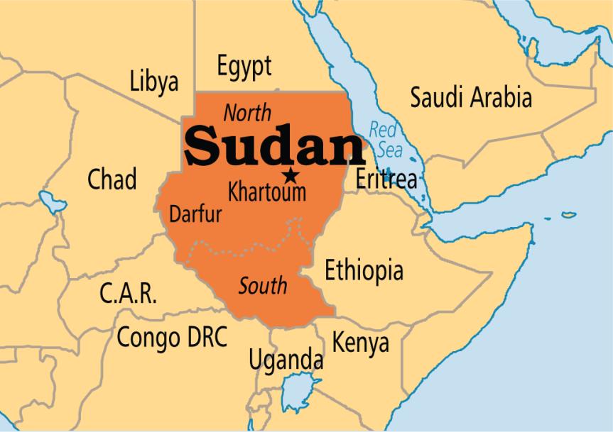 Bản đồ nước Nam Sudan (Nam Sudan Map) khổ lớn năm 2023