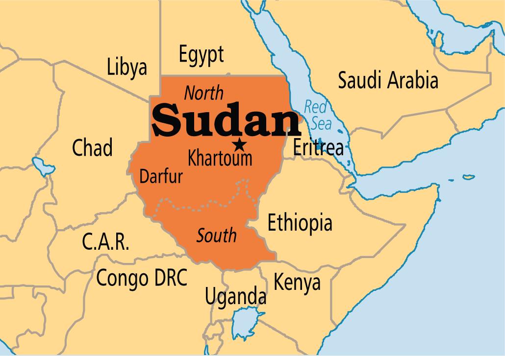 Bản đồ nước Sudan (Sudan Map) khổ lớn năm 2023
