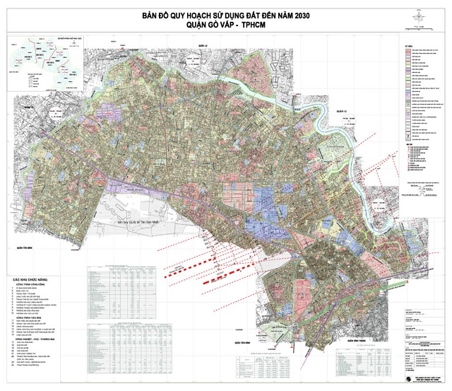TẢI Bản đồ quy hoạch sử dụng đất Quận Gò Vấp đến năm 2030