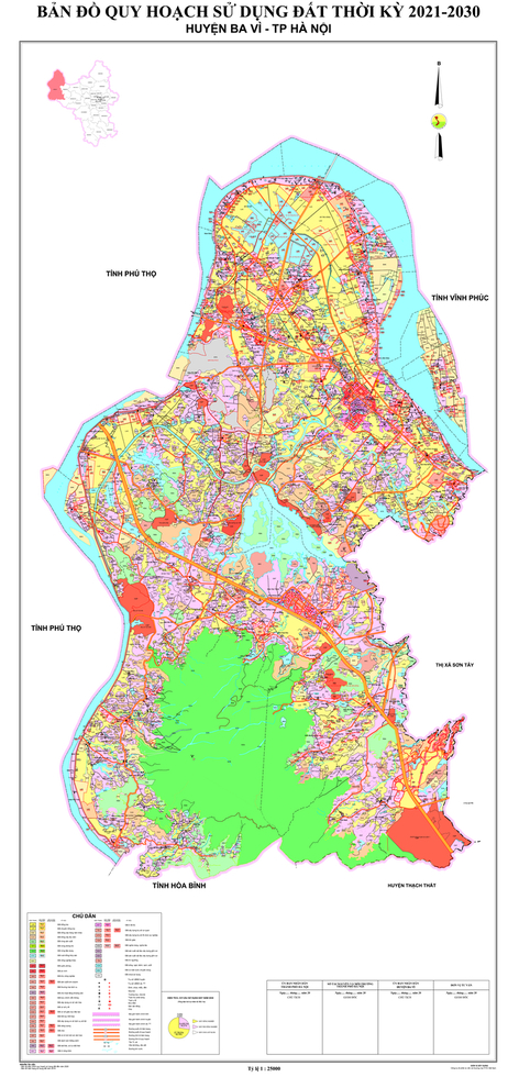 Bản đồ quy hoạch huyện Ba Vì, Hà Nội đến năm 2030