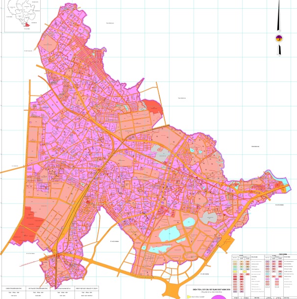 Bản đồ quy hoạch sử dụng đất thời kỳ 2021-2030 thành phố Dĩ An
